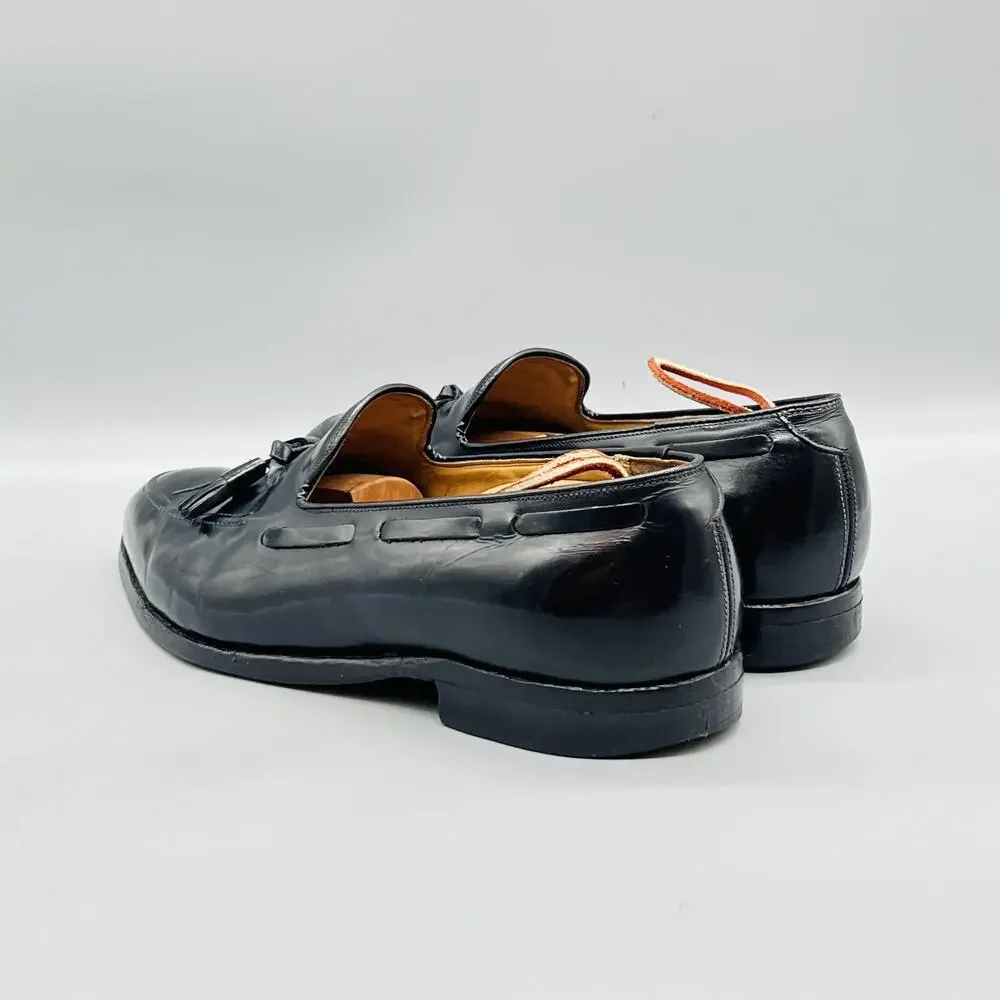 Aristocraft Shoes Men 10.5 Black Leather Tassel Loafers Vintage Made USA